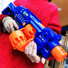 樂能跨境電動連發轉輪軟彈槍可發射吸盤泡沫軟子彈對戰兒童玩具槍