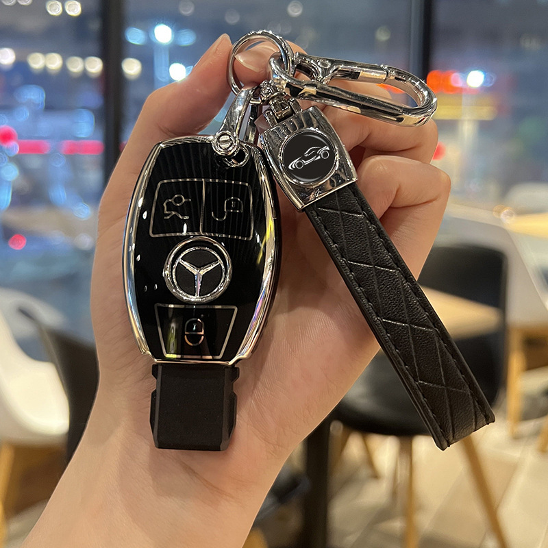 Suitable for Mercedes-Benz C-Class Key Cover Glk300 Fashionable V-Class S-Class R-Class V-Class All-Inclusive Cla/Glc Buckle Chain Vito Suitable for Mercedes-Benz C-Class Key Cover Glk300 Fashionable V-Class S-Class R-Class V-Class All-Inclusive Cla/Glc Buckle Chain Vito