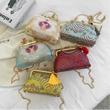 中国风刺绣旗袍包包中式汉服优雅复古手提包古风斜挎小包拎包