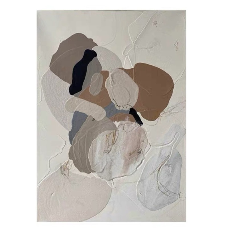 抽象的なカラーブロックリビングルーム装飾絵画モダンなミニマリストソファ背景壁大芬村吊り絵画ハイエンド玄関絵画|undefined