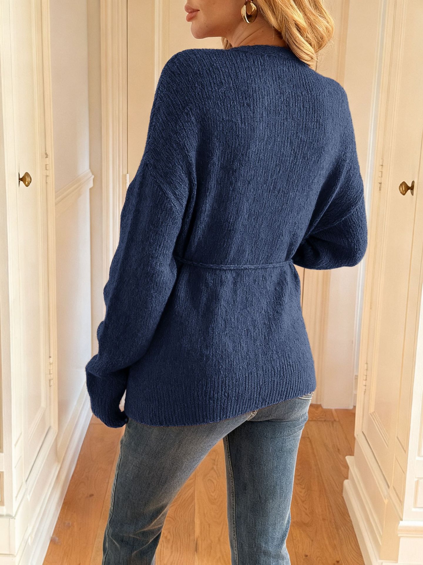 Women's Elegant Solid Color Long Sleeved Jacket Autumn Winter Outerwear Independent Website_ecoleips.com