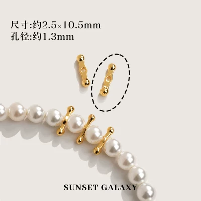 accessories materials – Zərgərlik ara hissələri - 18k-golddouble-bead-separator-5-pieces