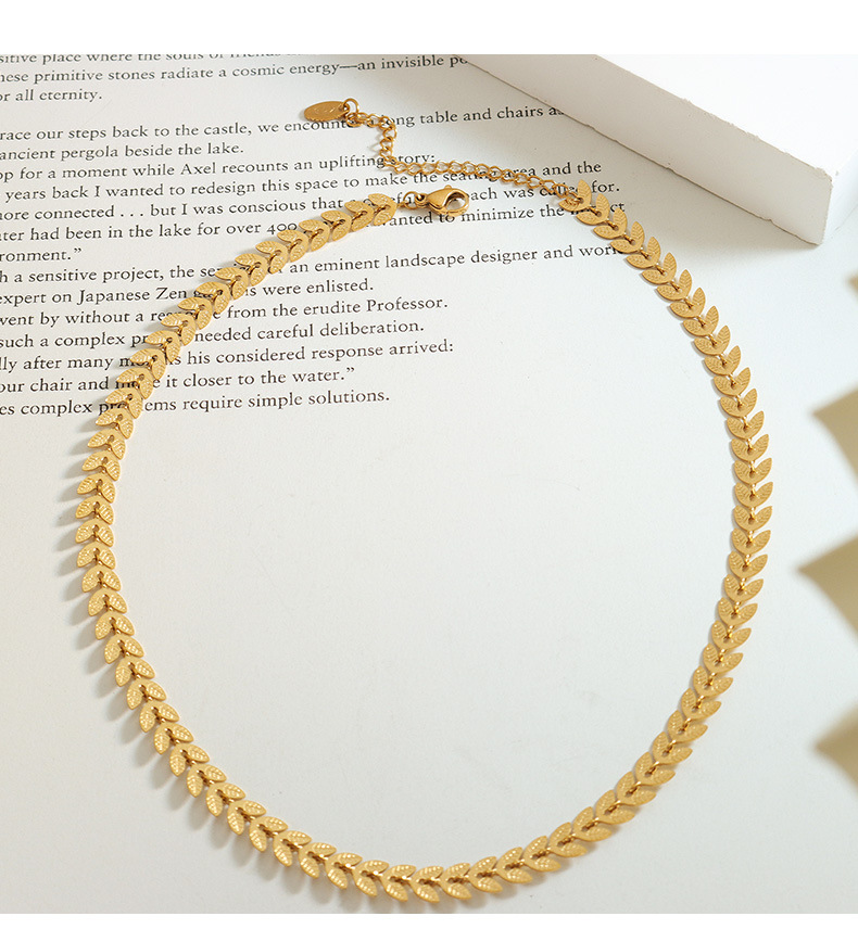 Fashion Grain Titanium Steel Necklace Plating Stainless Steel Necklaces