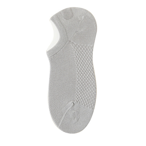 95%棉网眼透气立体按摩底设计春夏男士全棉船袜防滑手工缝头隐形