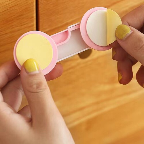 Manufacturer Direct Sales Baby Anti-Catch Safety Lock Cabinet Door Handle Child Anti-Unlocking Hook Cabinet Refrigerator Drawer Lock