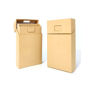 Customized Kraft Paper Material with Child Safety Lock Empty Cigarette Box Classic Flip-Top Cigarette Box Empty Box Printing Wholesale