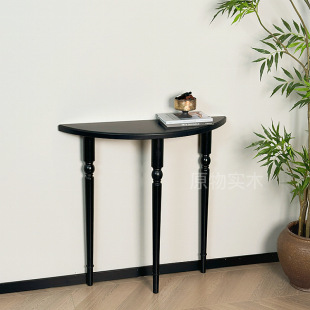 Wholesale French Solid Wood Console Table for Entryway, Corridor, Semi-Circular Display Table, Living Room Narrow Wall Table, Foyer Console Table
