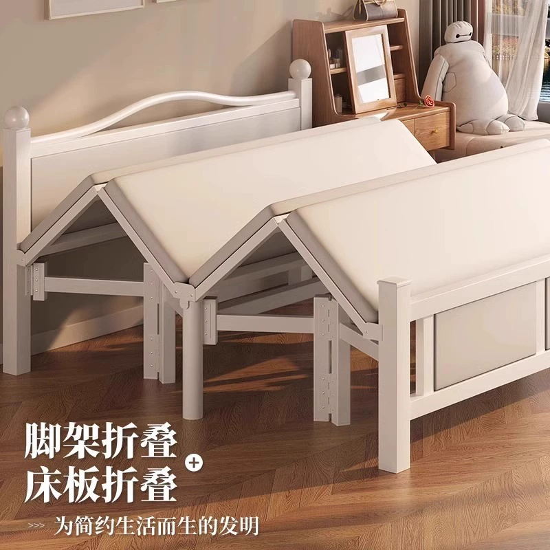 Раскладная кровать, двуспальная кровать, 1.2m г., простая односпальная кровать для дома, аренда комнаты, обеденный перерыв, 5 спален, железная кровать с жесткой доской