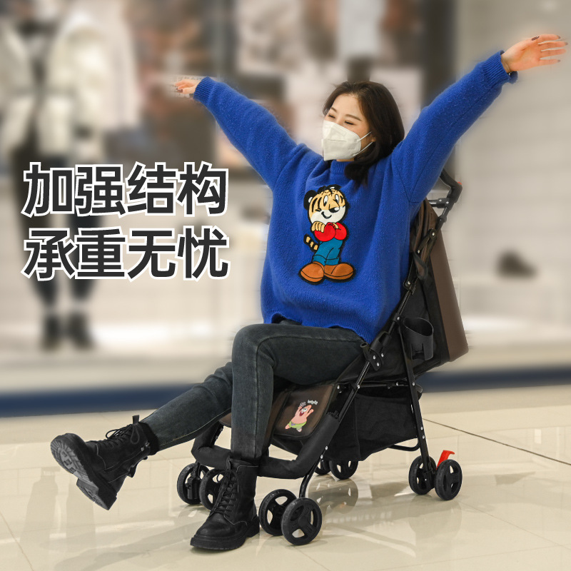 El cochecito de bebé puede sentarse y acostarse, ultraligero, portátil, plegable, transpirable, fresco, cochecito de bebé para niños recién nacidos