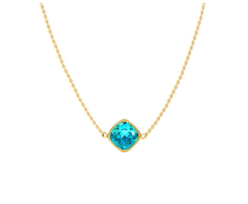 9g Weight Artificial Crystal Pendant Material Pendant Necklace Classification Titanium Steel Chain Material cable chain Chain Type 1 Piece Quantity Holiday, Daily Occasion Artificial Crystal, Titanium Steel Material Geometric Pattern All Seasons Season Unisex Gender Lady Style Lady Geometric Artificial Crystal Titanium Steel Cable Chain Pendant Necklaces Wholesale 13