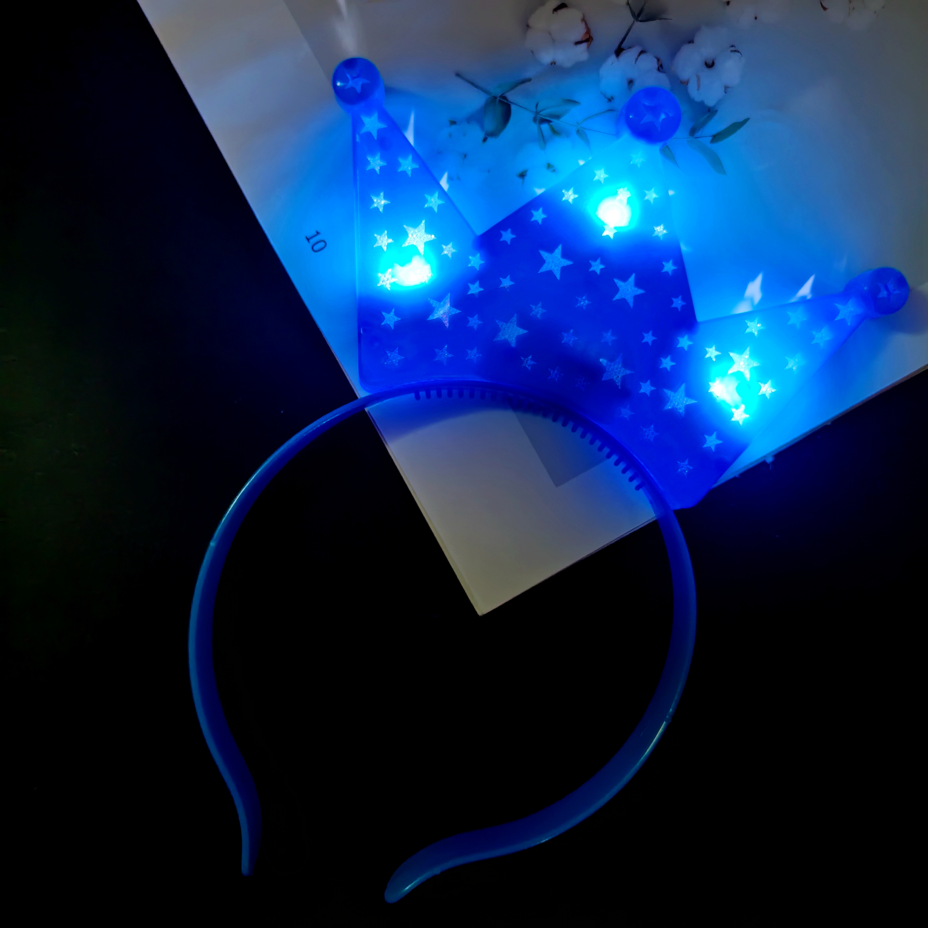 Estrella llena de azul corona