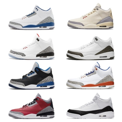 Puyang High-Grade AJ3 White Cement Men and Women Same Style Low-Top Trendy Sports Practical Retro Basketball Shoes Supply