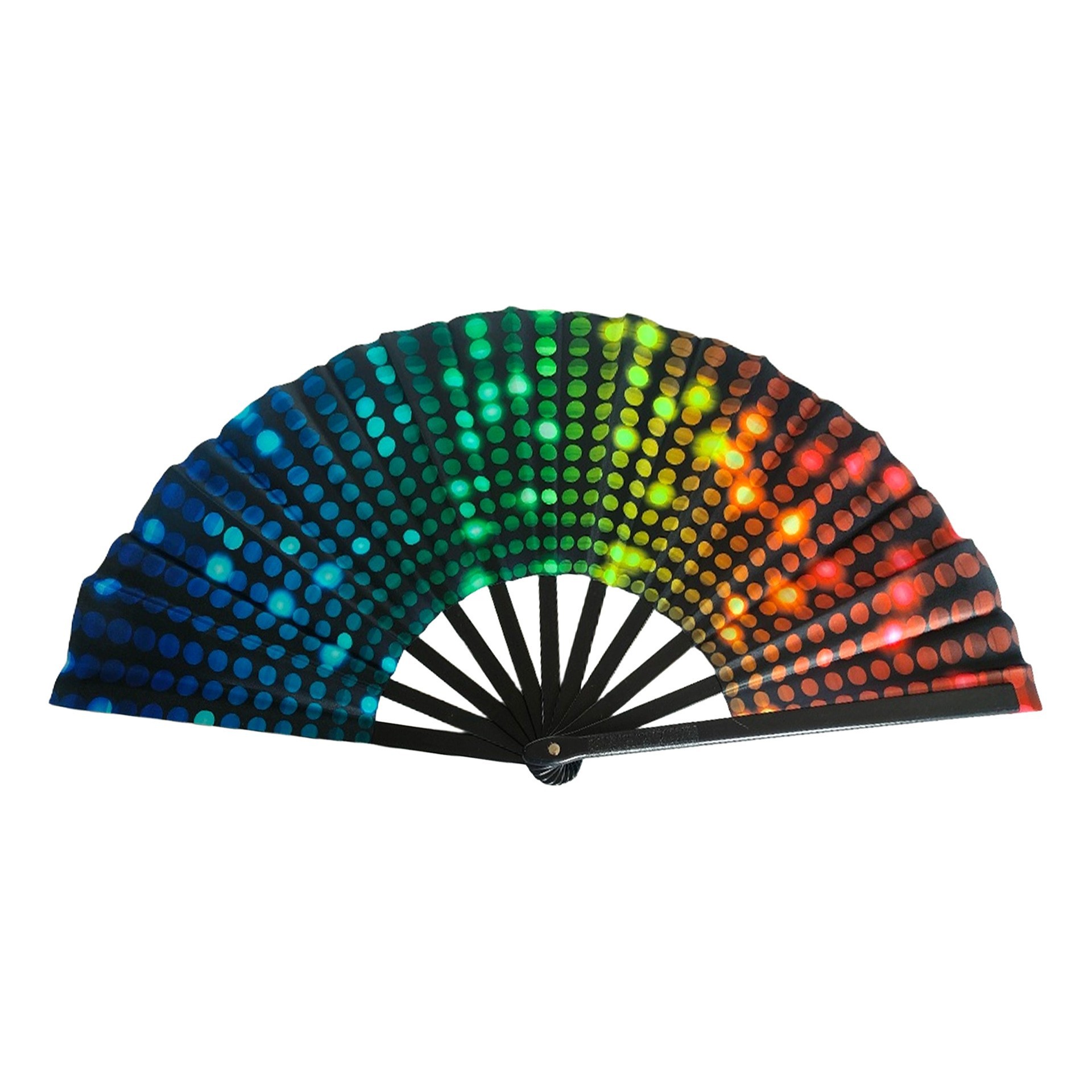 Abanico Plegable de Kung Fu de 33 cm de Plástico para Danza y Artes Marciales