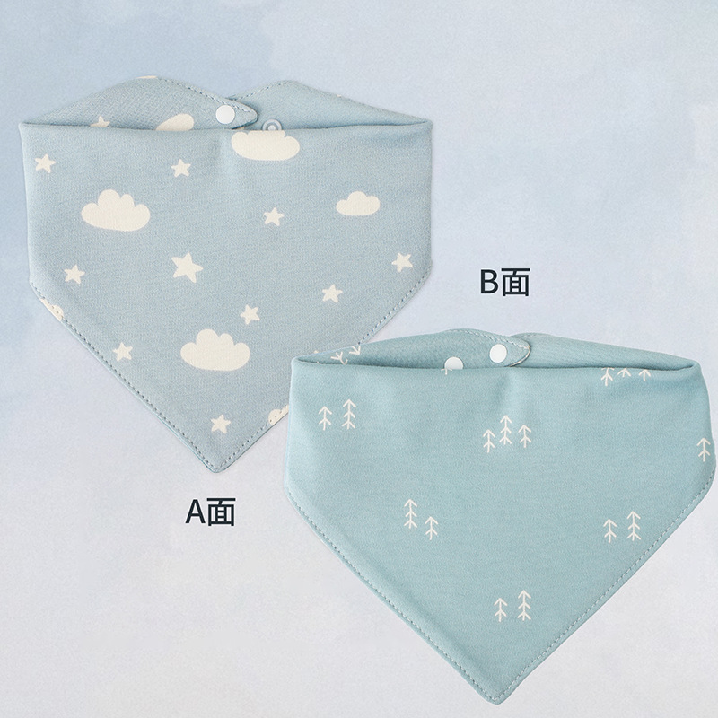 Yin Xiuli toalla de saliva de bebé de algodón con estampado de doble cara bufanda de saliva triangular para bebé bufanda babero babero transfronterizo