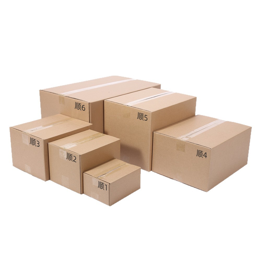 Fábrica en stock de cinco capas extra duro grueso caja de papel corrugado logística embalaje Express SF caja de papel móvil grande