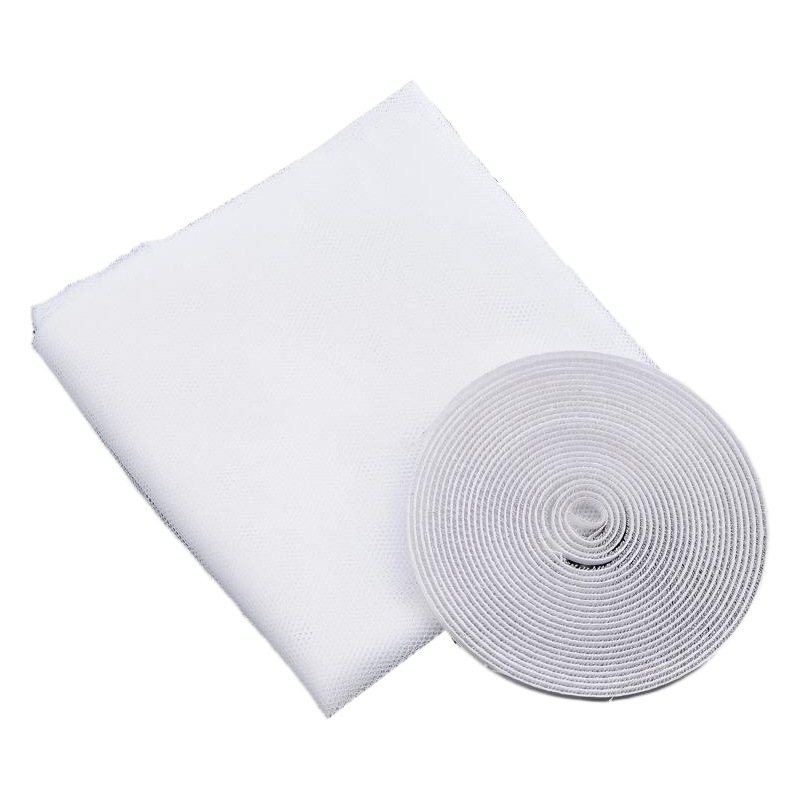 Mosquitera invisible autoadhesiva al por mayor con velcro, mosquitera DIY para uso doméstico, mosquitera repelente de mosquitos en blanco y negro