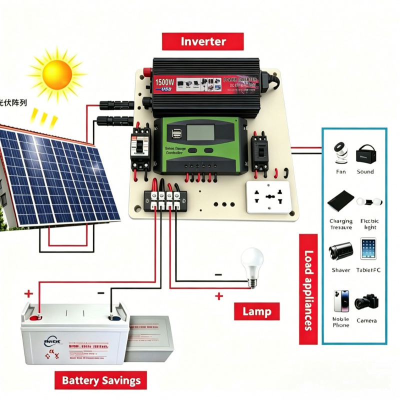 Günəş paneli üçün mikroinvertor, ev elektrik stansiyası