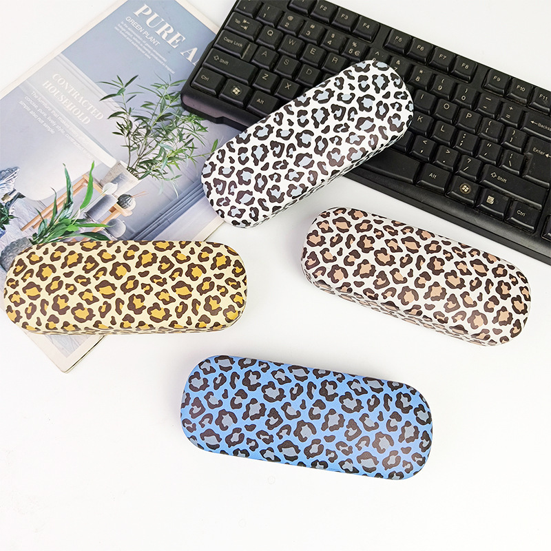 Glasses Case Customized New Leopard Print Handmade Student Glasses Case Storage Anti-Pressure New Style Can Print Logo