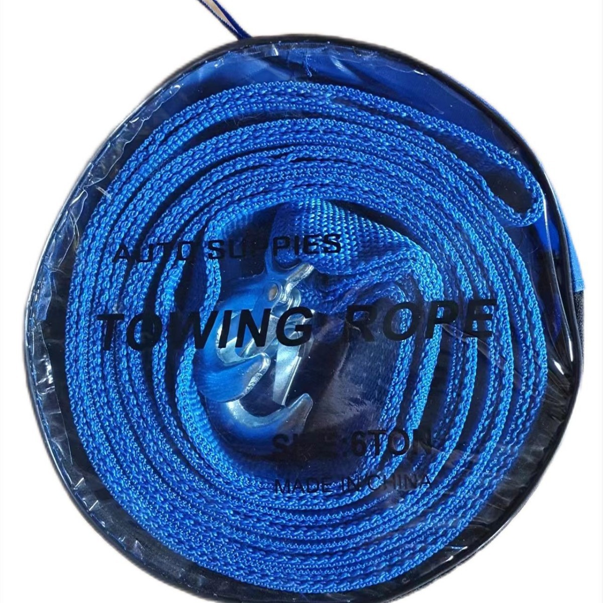 Royal Blue Tow Strap with Double-Layer Thickening 5.5m Tons 8 Tons 10 Tons Towing Rope Trailer Rope Car Tow Strap