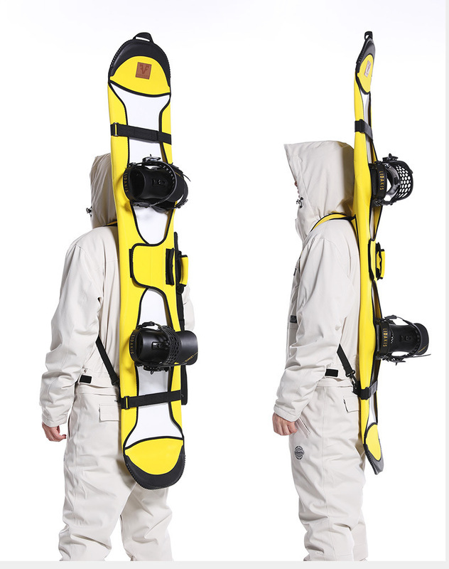 Ski Cover Dumpling Skin Double-shoulder Board Bag Single Board Cover Anti-scratch Anti-rust Single Board Blade Protective Cover Single Shoulder Black