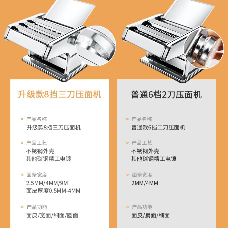 家庭用面条机小型多功能压面机手动擀面机制面全自动饺子馄饨皮机|undefined