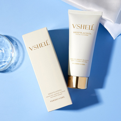 植贝羊胎素紧致补水洁面乳 深层清洁毛孔温和泡沫洗面奶男女批发|ms