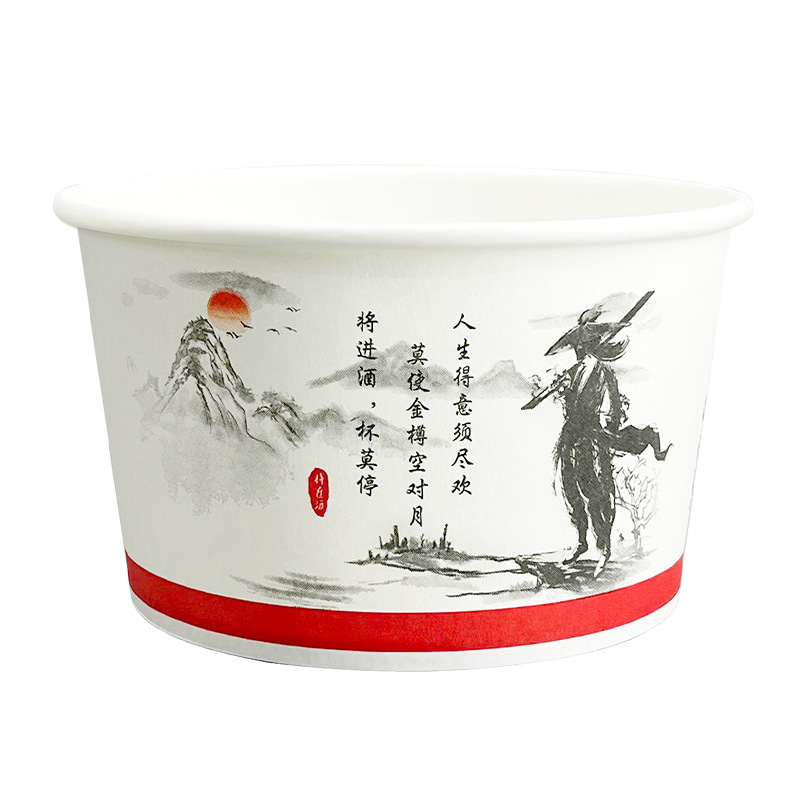 Caja completa de papel desechable bocadillos comida rápida para llevar cajas de embalaje comerciales gruesas para el desayuno casero banquete caja de almuerzo tazón de sopa