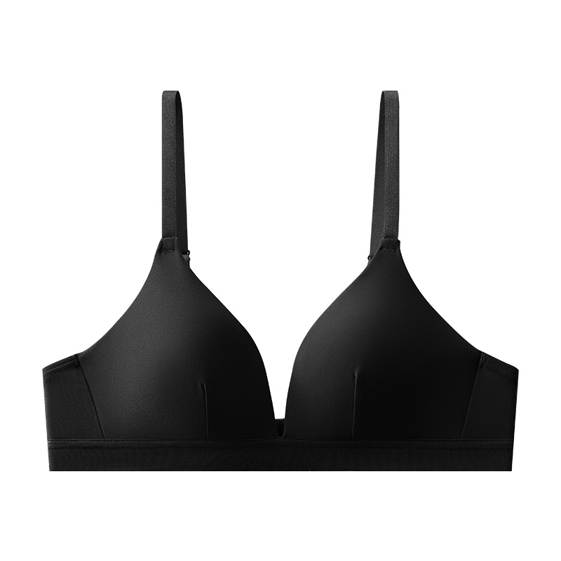 Transfronterizos grandes pechos pequeños delgados ropa interior transpirable sexy pechos pequeños reunidos en una sola pieza sin anillo de acero sujetador al por mayor