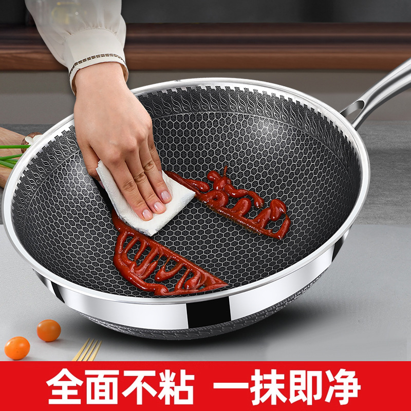 German non-stick skillet cookware 316 stainless steel pan home cooking pan suitable for induction stove gas stove