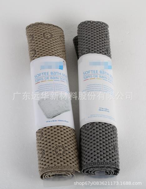 PVC with Suction Cup Bathtub Foam Non-slip Mat Bathroom Mat Shower Anti-slip Foot Mat Export Hot Sale Usa 43*91CM