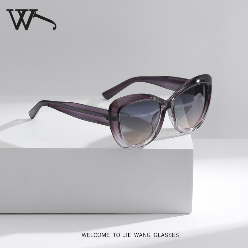 European and American retro new sunglasses female Korean fashion anti-ultraviolet sunshade plain Joker sunglasses factory wholesale