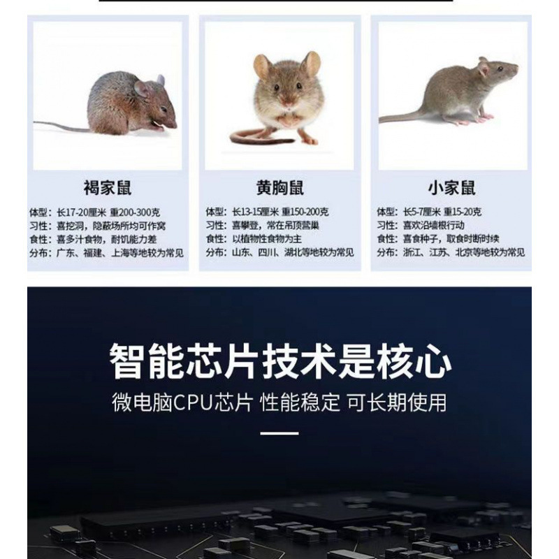 新しい超音波ネズミ撃退器家庭用ネズミ捕獲器プラグイン蚊よけネズミゴキブリネズミ源工場|undefined