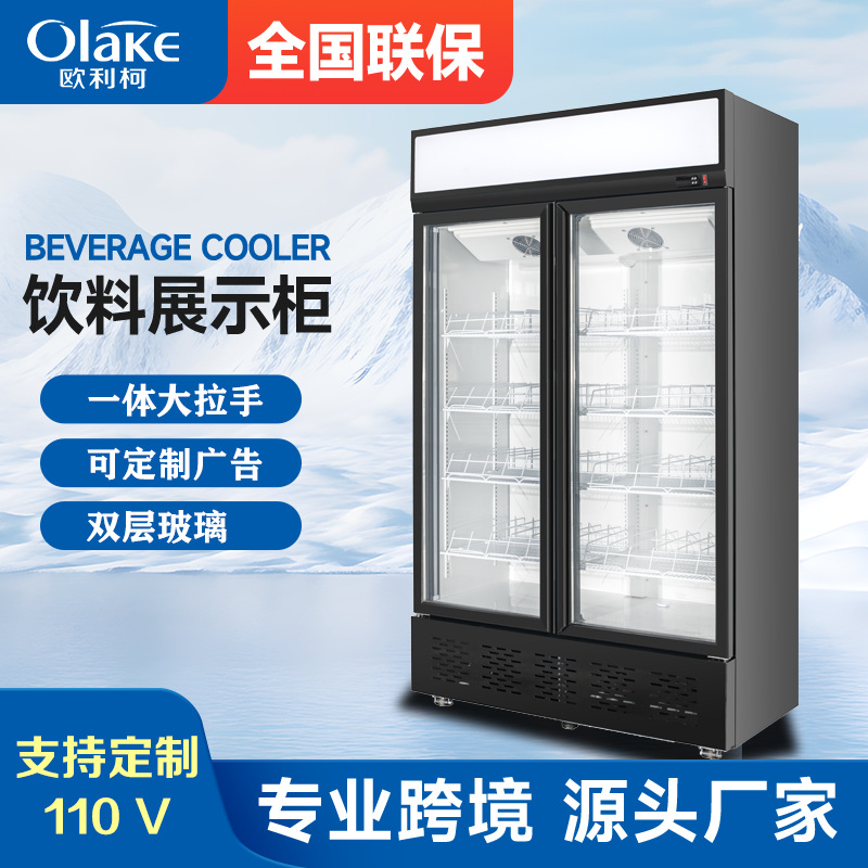 专业跨境展示柜冰柜商用饮料柜三门冷藏柜保鲜柜冷柜冷藏展示柜