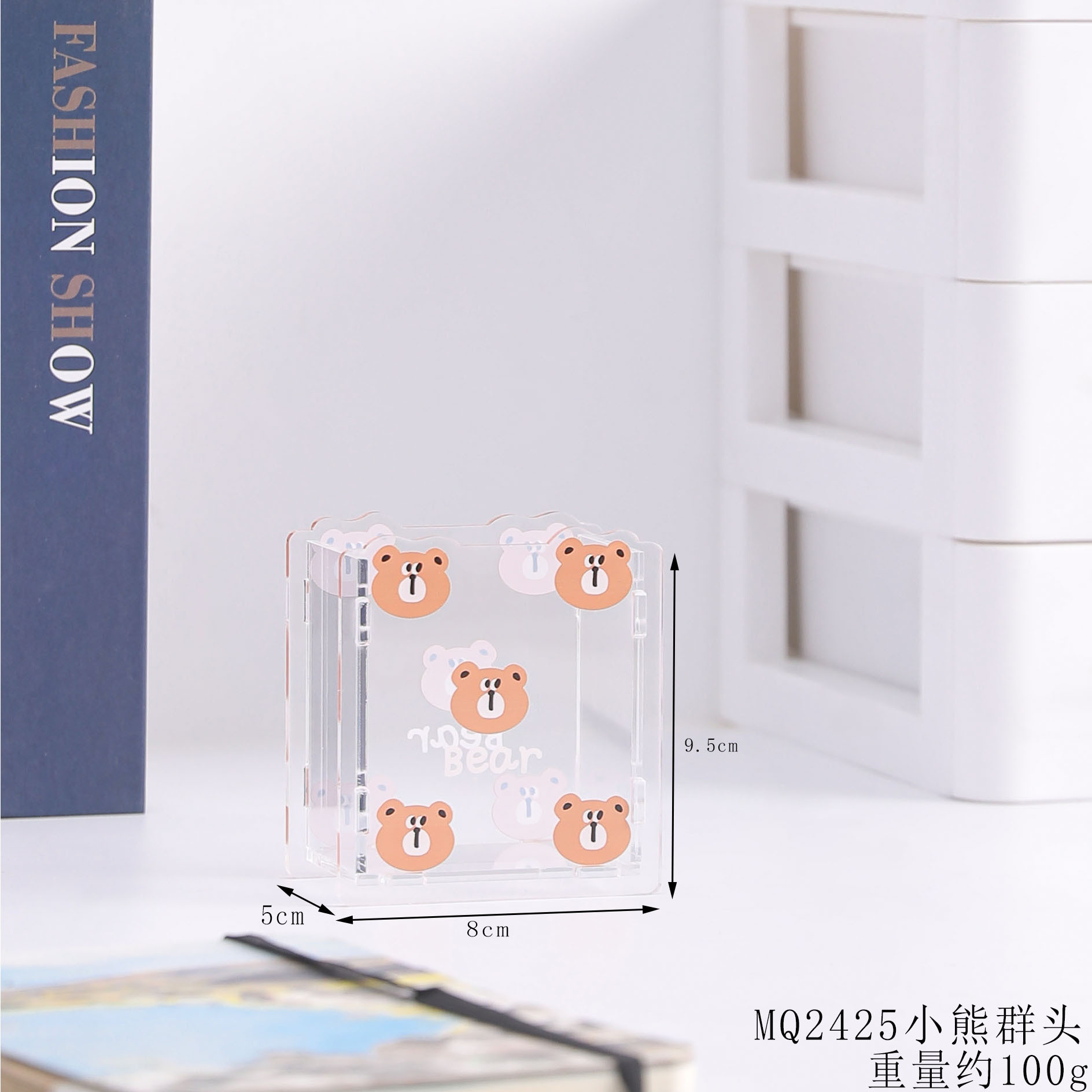 Mingqiang 2425 아크릴 접합 펜 홀더 곰 그룹 헤드