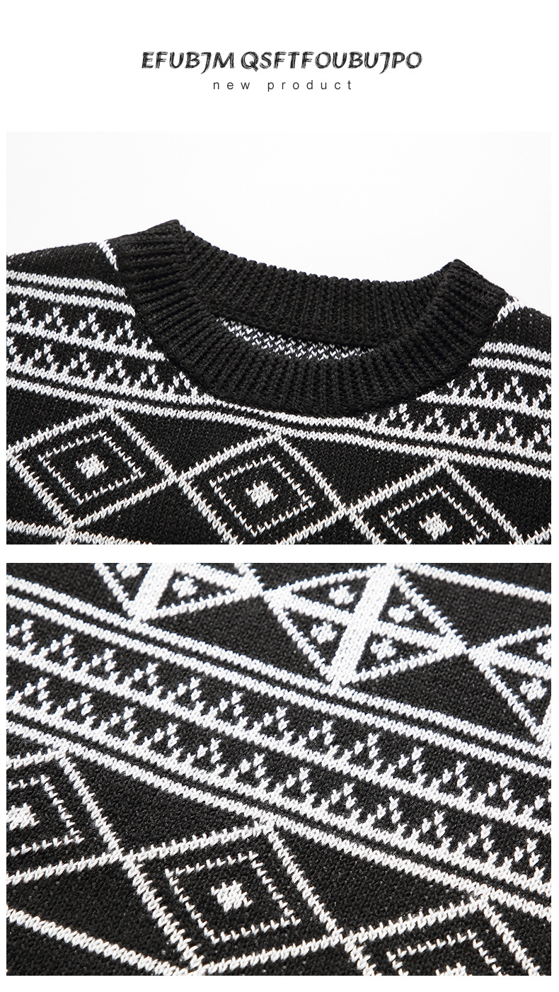 Men's Knitted Sweater Casual Winter Pullover For Men_voghion.com