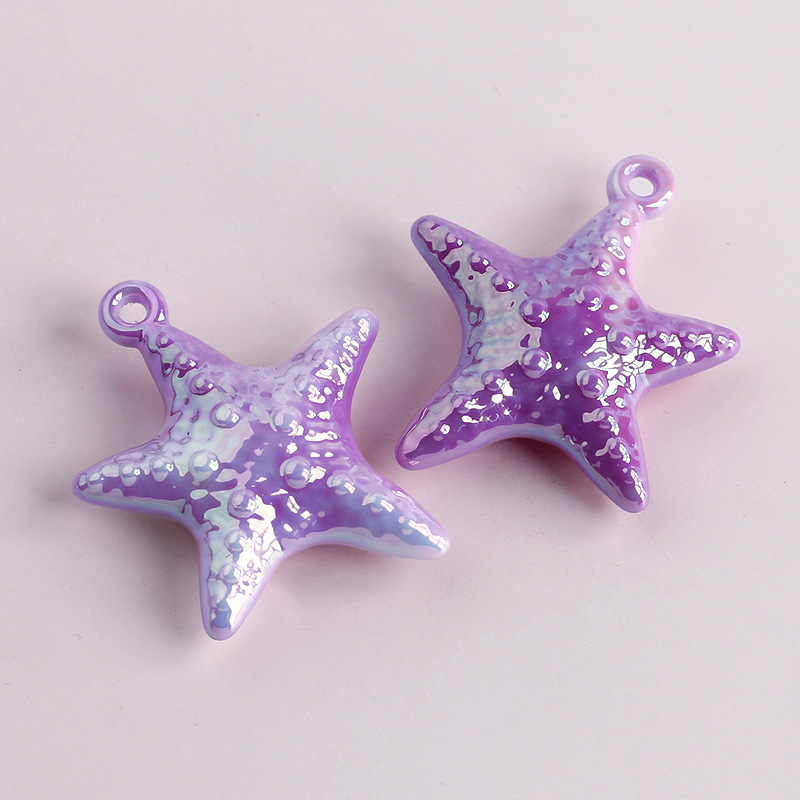 All Seasons Season 1 Piece Acrylic Starfish Polished Pendant Charms