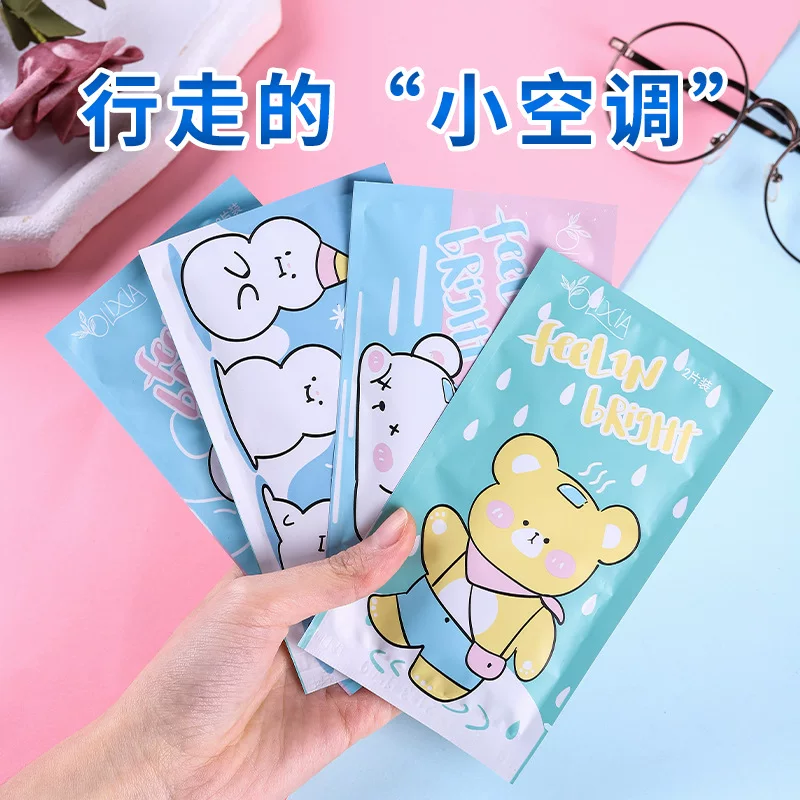 Летний охлаждающий артефакт теплоотвод и холодная наклейка с cartoon, студент, военная подготовка, летняя жара