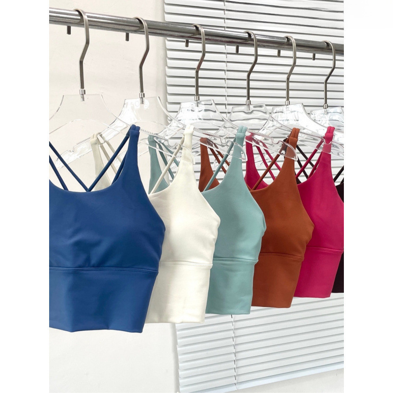 lulu运动内跑步bra胸衣中长款背心美背胸罩有胸垫健身瑜伽文胸