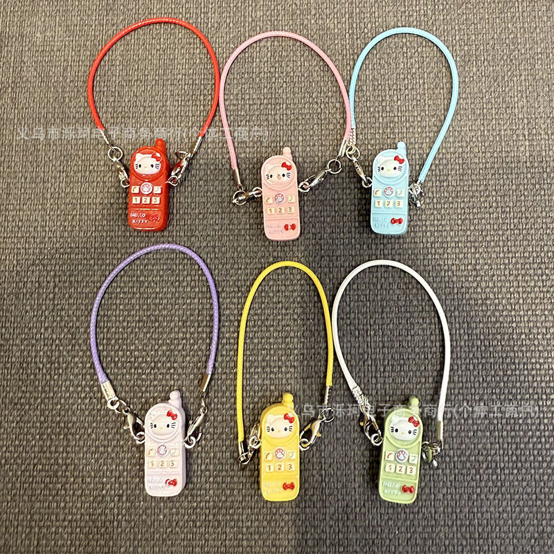 Cute Kt Cat Three-Way Printed Letter Penguin Mobile Phone DIY Handmade Beaded Pen Mobile Phone Chain Hanging Jewelry Accessories Cute Kt Cat Three-Way Printed Letter Penguin Mobile Phone DIY Handmade Beaded Pen Mobile Phone Chain Hanging Jewelry Accessories