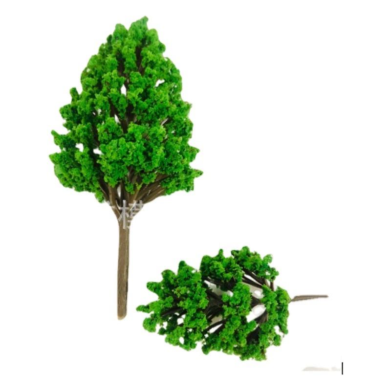 Песочный стол модель здания столб дерева мох микроландшафтный фон зеленое искусственное дерево микроландшафтное дерево Тополь-желтое зеленое дерево
