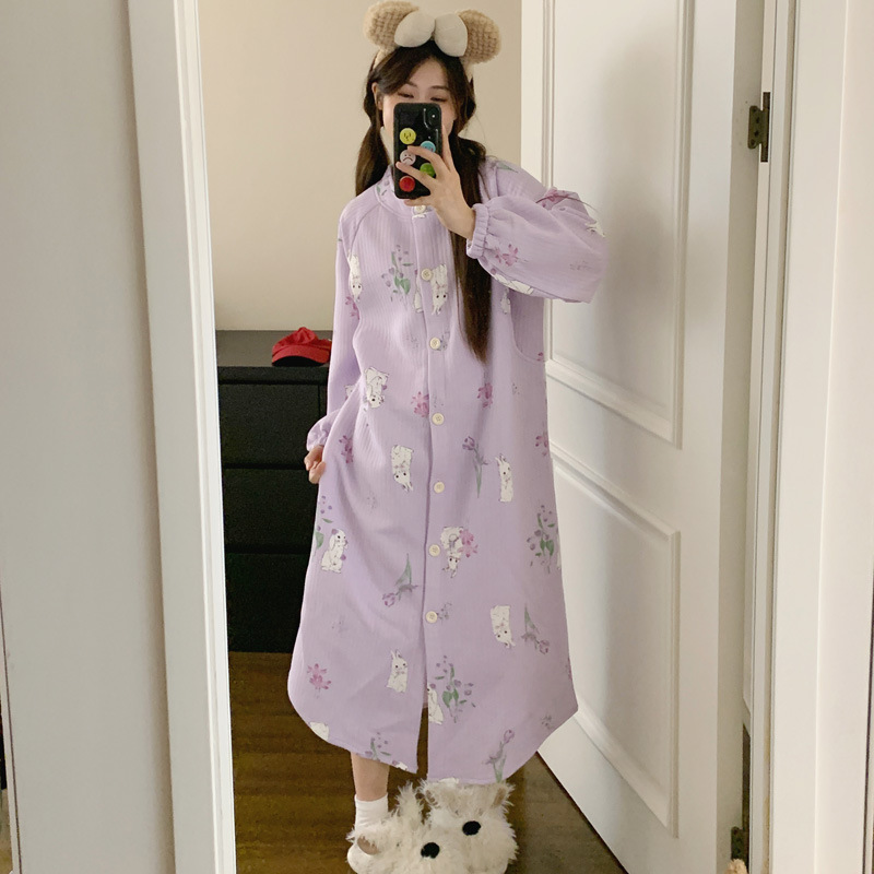 Maternity Nursing Sleepwear for Autumn and Winter 2025 with Air Cotton Lining, Thickened and Warm Maternity Nursing Sleepwear for Autumn and Winter 2025 with Air Cotton Lining, Thickened and Warm