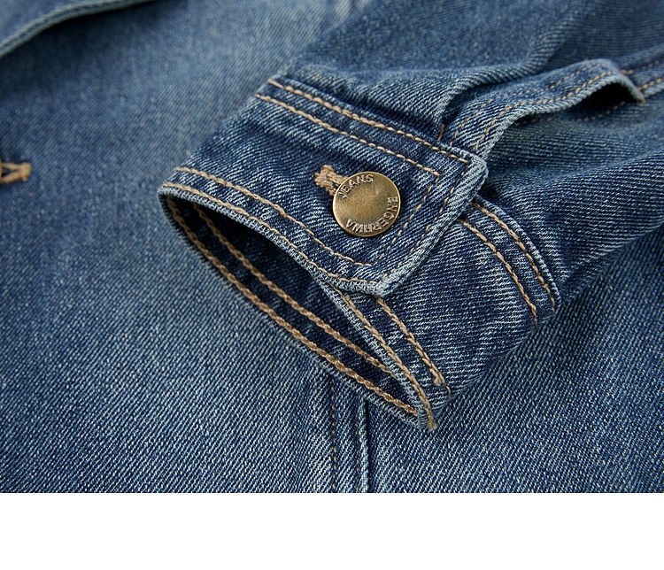 Women's Casual Stylish Trench Coat Short Collared Denim Jacket Spring Autumn New Fashion Style_mkmklike.com