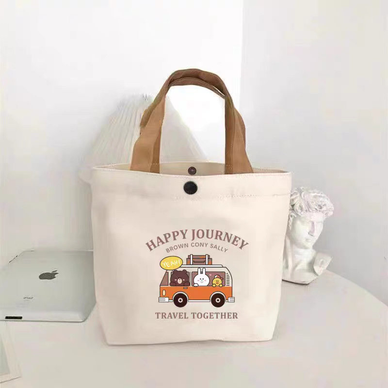 Bolsa de lona, bolsa de lona de dibujos animados, bolsa de mano, bolsa de almuerzo, bolsa de mano simple, bolsa de viaje para oficina image 12