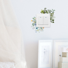 尚易SPZ-KG135綠植植物客廳臥室牆貼自粘開關裝飾廠家批發開關貼