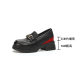 British Leather Shoes Women's Autumn Thick-soled 2025 New Soft-soled Single-layer Shoes Slip-on Loafers Soft-soled French-style Inner Height