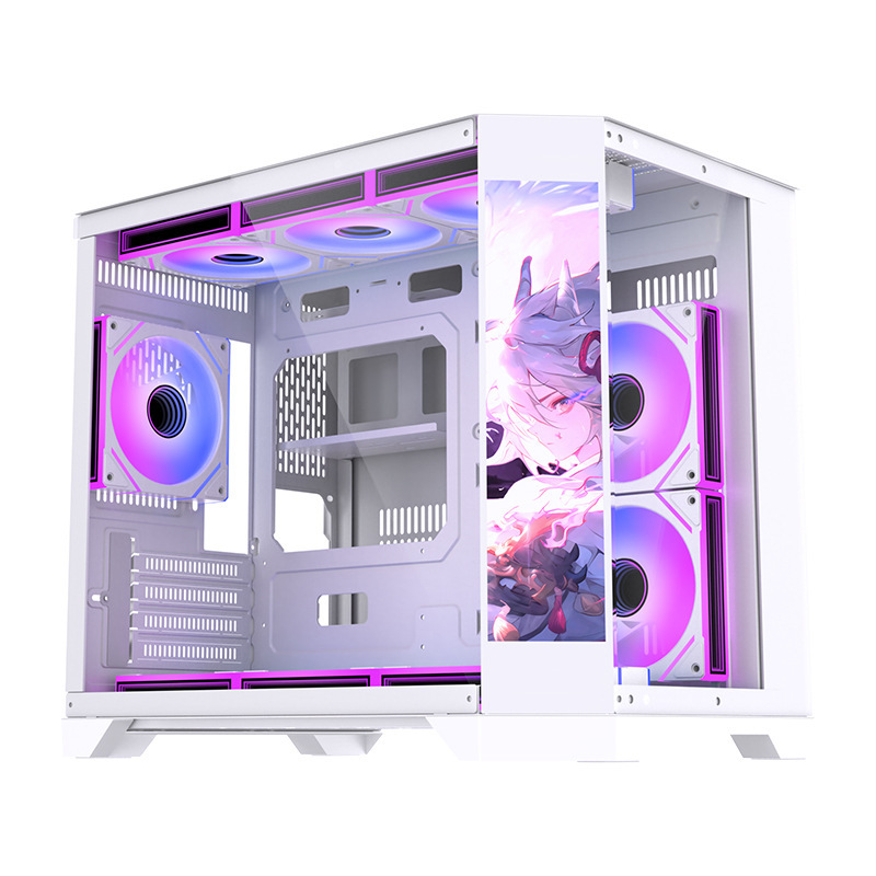 LOVINGCOOL台式电脑游戏海景房机箱 支持360水冷9.16寸高清液晶屏|undefined