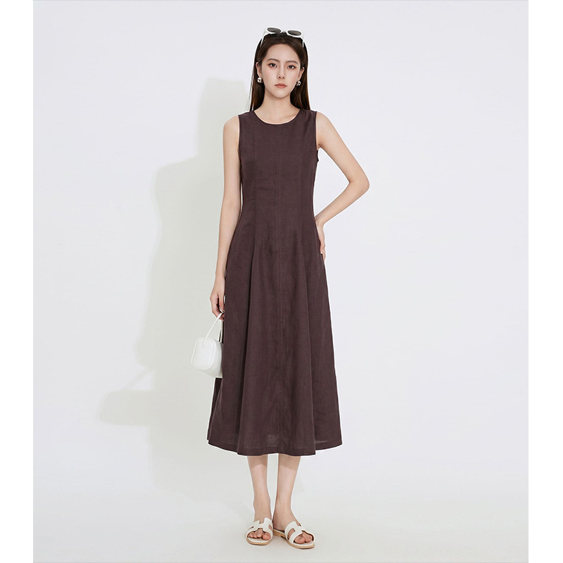 【Re Order】Minimalist Artistic Old Money Style Sleeveless Solid Color Dress, Elegant Commuting High-End Slimming Long Dress 【Re Order】Minimalist Artistic Old Money Style Sleeveless Solid Color Dress, Elegant Commuting High-End Slimming Long Dress