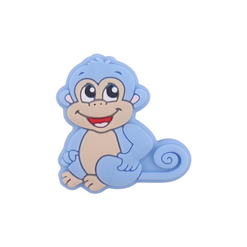 Nuevo bebé suministros dibujos animados animal mono silicona teether creativo DIY chupete cadena pulsera teether Accesorios
