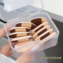 xixi thumb powder puff 10 pieces for wet and dry use, powder-free concealer and makeup setting mini water drop puff set wholesale
