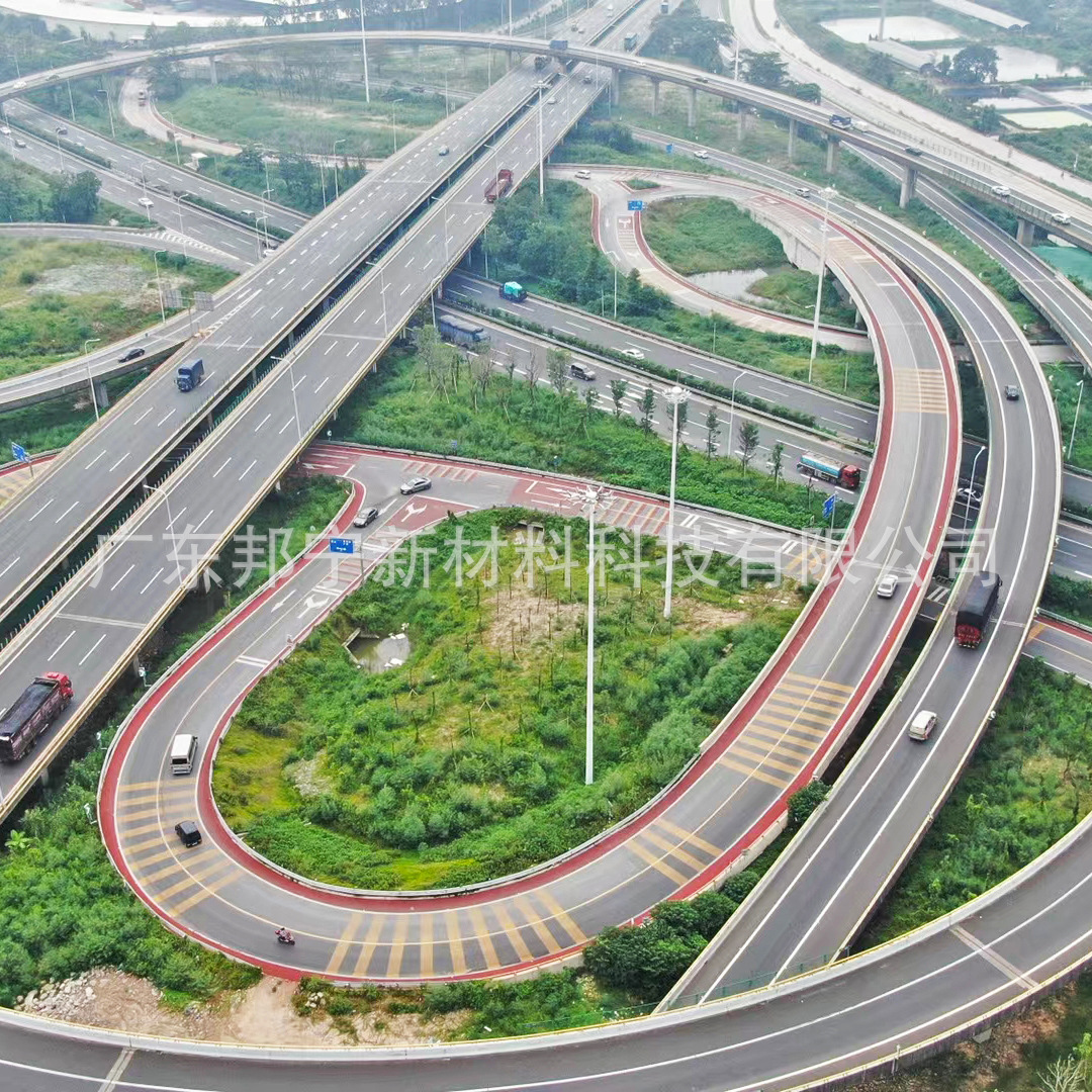 机动车道高速路彩色防滑装甲 双组份无溶剂聚氨酯彩色防滑路面